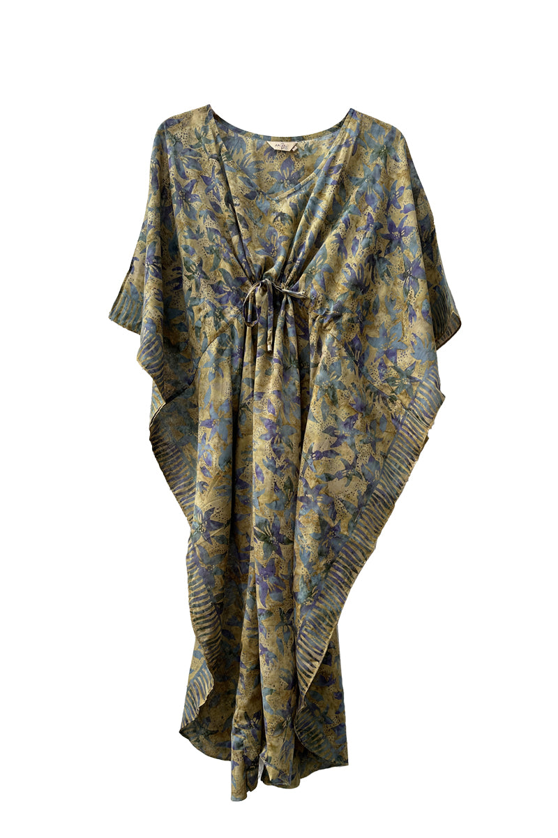 Kaftan-dress Kate 100% cotton printed batik by hand