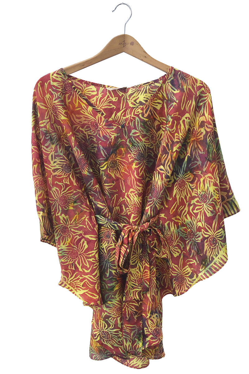 Kaftan Silk Big Flowers