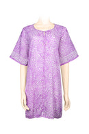 Short dress batik kaftan style -light purple