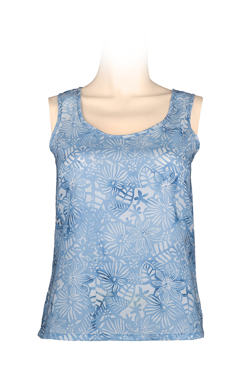 sleeveless top batik-100% cotton-light blue
