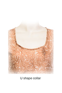 sleeveless top batik-100% cotton-U collar
