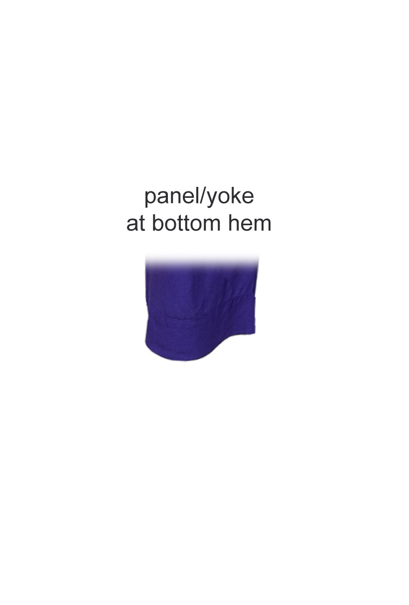 panel yoke at bottom hem for rayon pants