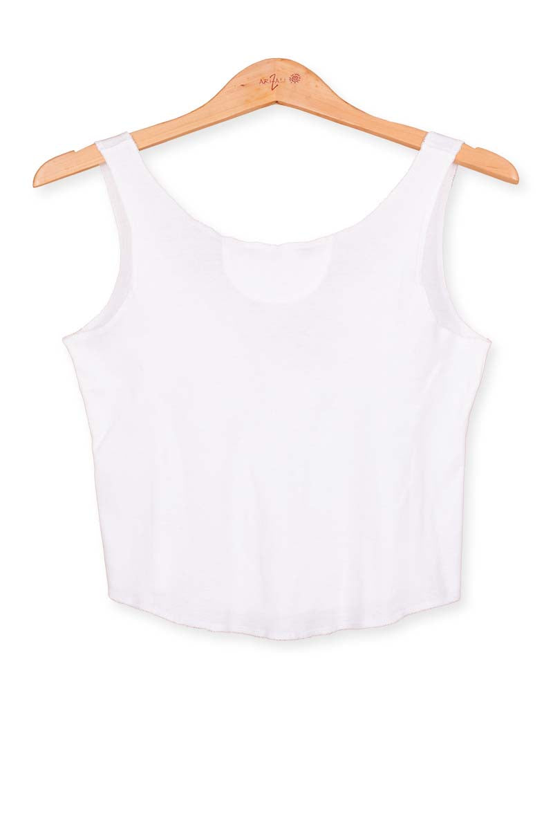 knitted singlet top light weight cotton -back view
