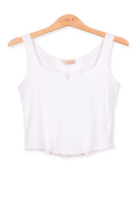 knitted singlet top light weight cotton - front view
