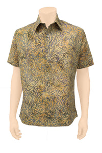 Short sleeve shirt batik-  yellow mix