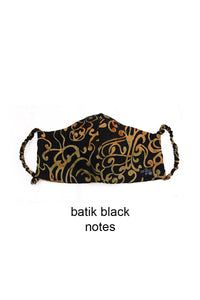 Batik Face Mask Black