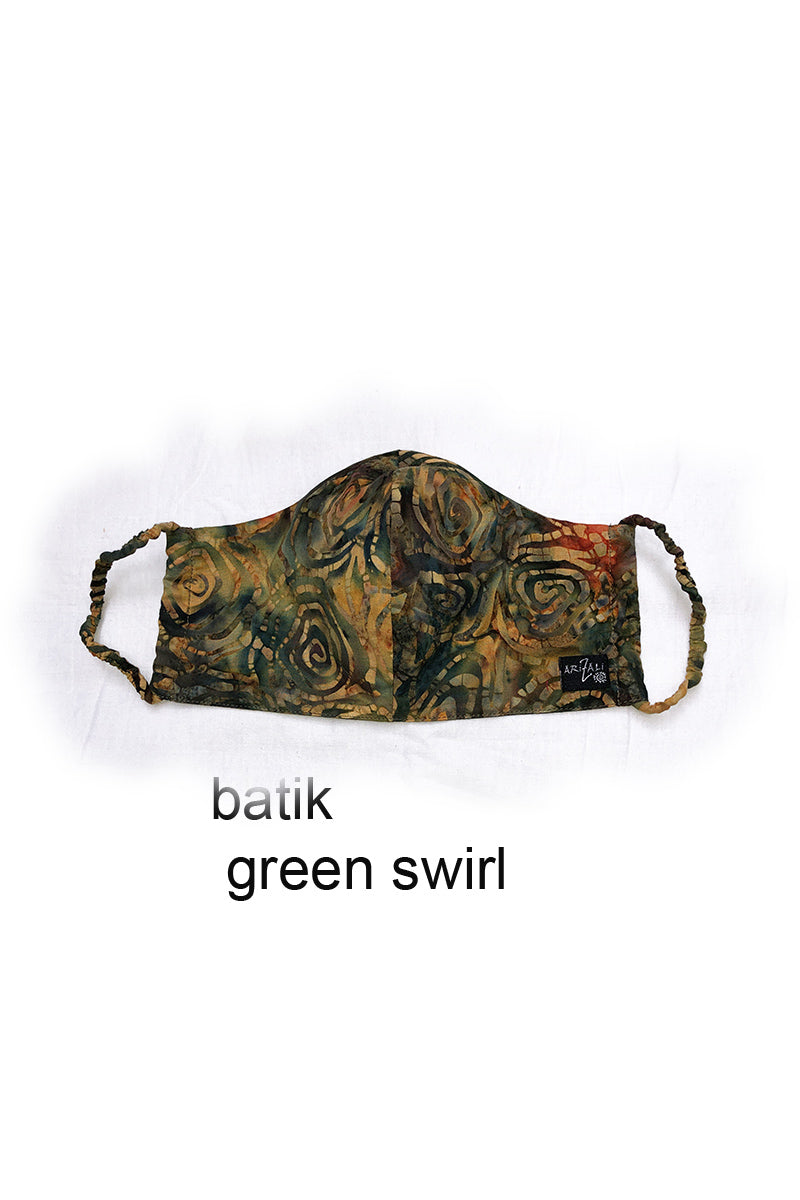 Batik Face Mask Green