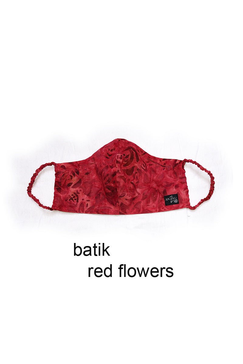 Batik Face Mask Red