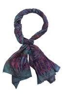 Purple Print Neck Scarf