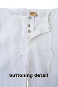 pants opening, pants opening with buttons, detail of buttoning