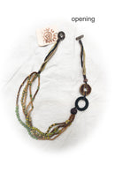 Necklace Wooden Beads Green