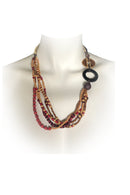 Necklace Wooden Beads Red