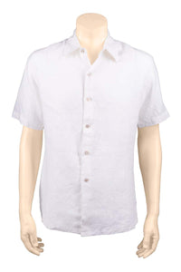 Men Short Sleeve Linen Shirt